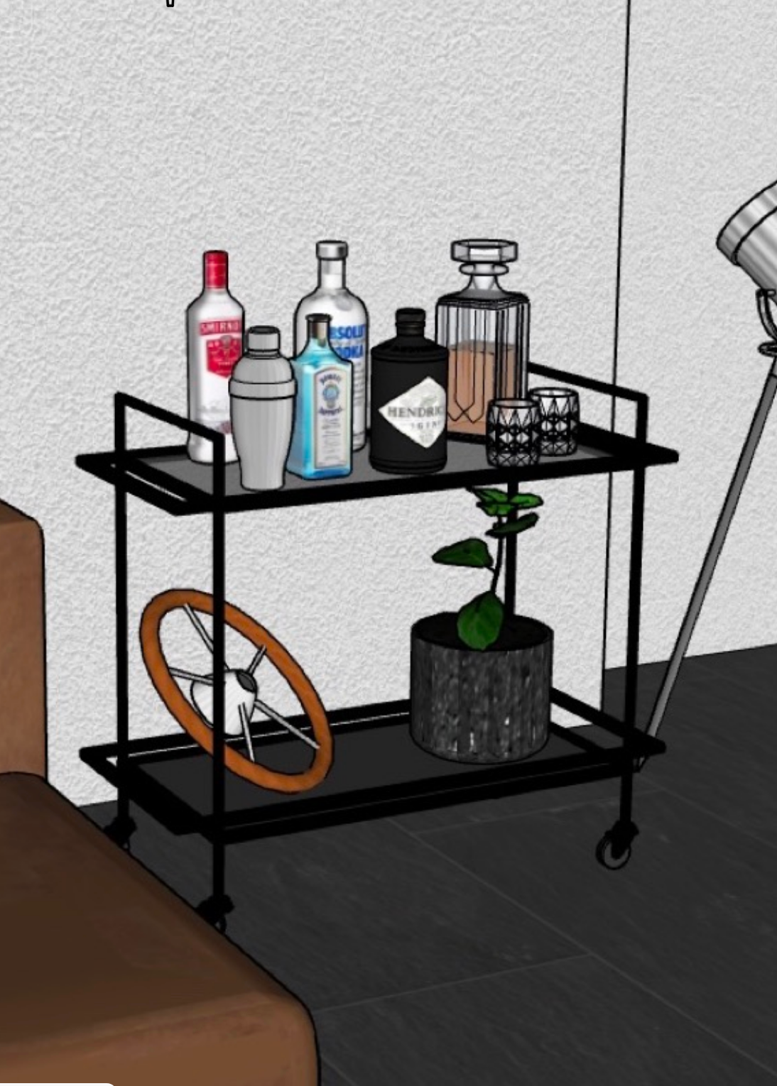 Barwagen 3D Visualisierung