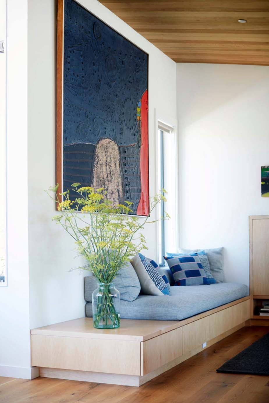 Stauraum und der Sitzbank