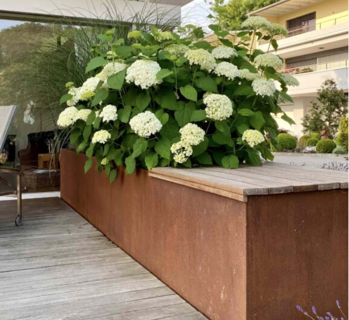 Cortenstahl Hochbeet Massanfertigung